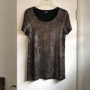 Three Dots Sequin Pattern Tee